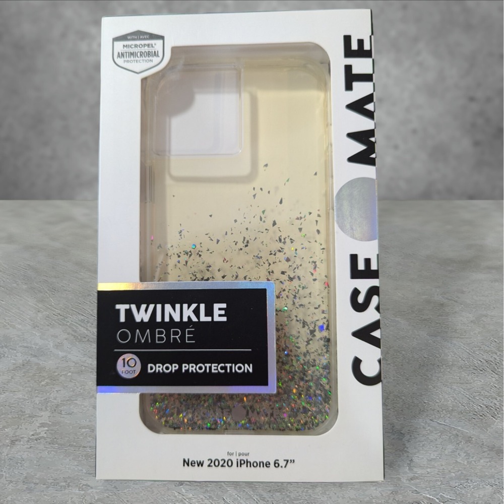 L3. Case-Mate Twinkle Ombre Case Apple iPhone 2020 6.7 (12 Pro Max) Tan/Sparkles